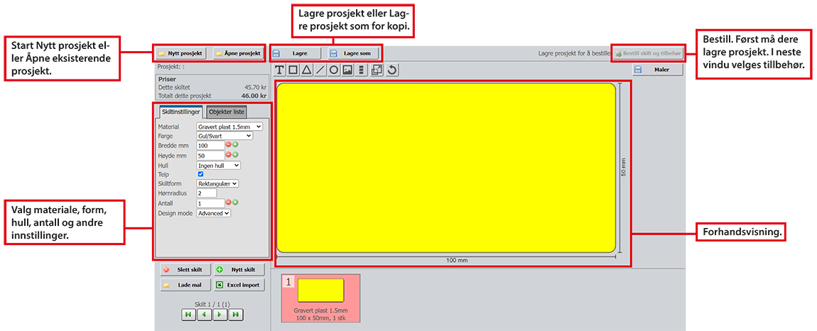 design skilt og merking online
